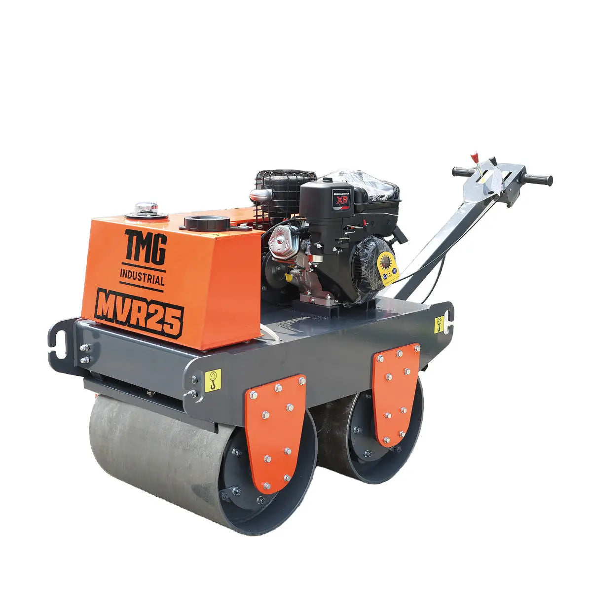 TMG Industrial TMG-MVR25 10 HP Double Wheel Vibratory Roller 61 cm Roller Width