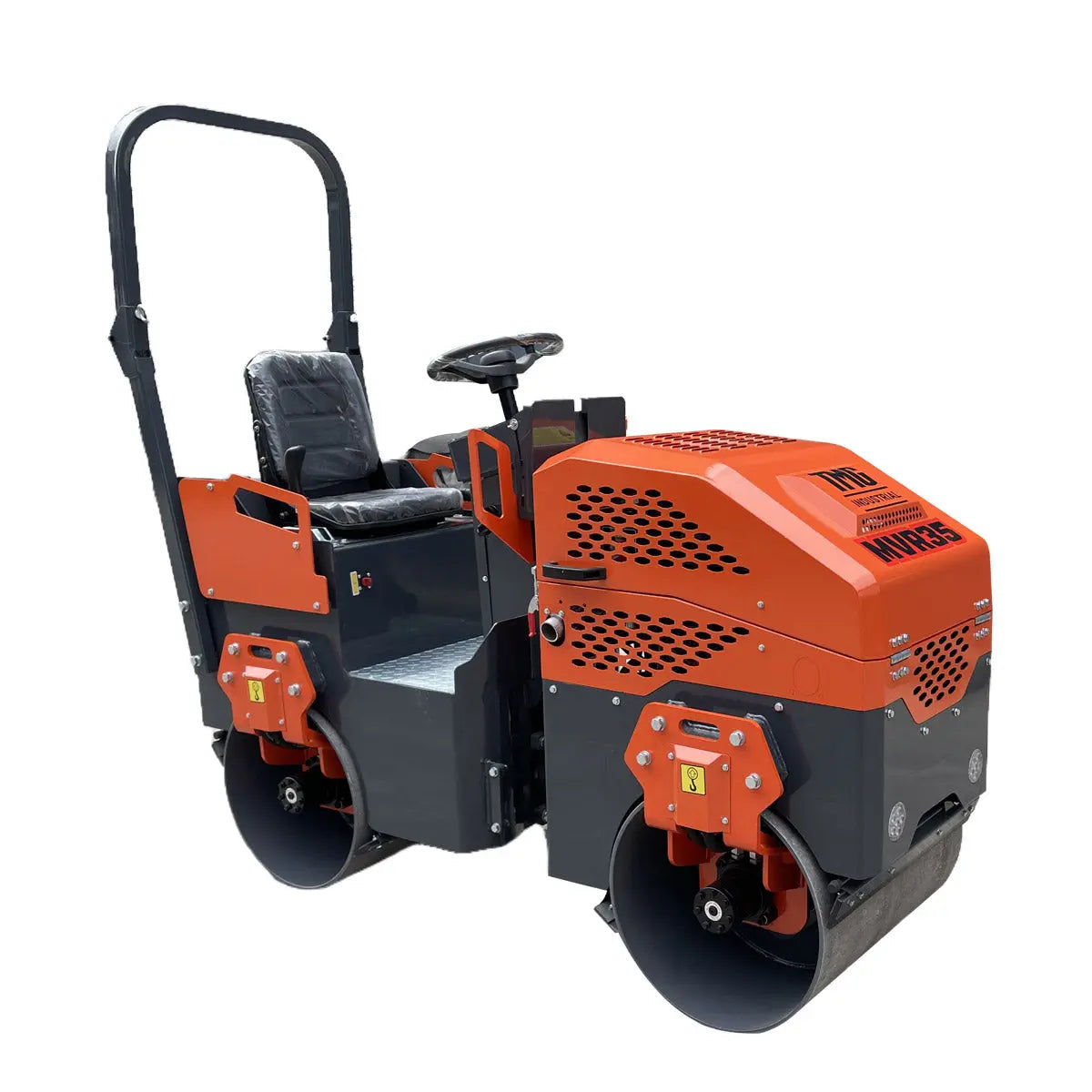 TMG Industrial TMG-MVR35 13.5 HP Ride-On Road Roller 71.1 cm Wide Rollers