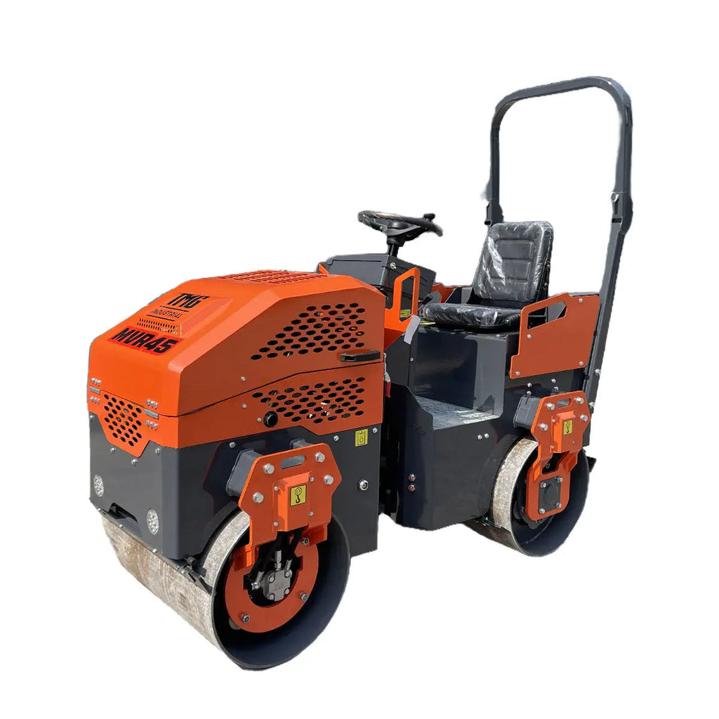 TMG Industrial TMG-MVR45 13.5 HP Ride-On Road Roller 80 cm Wide Rollers