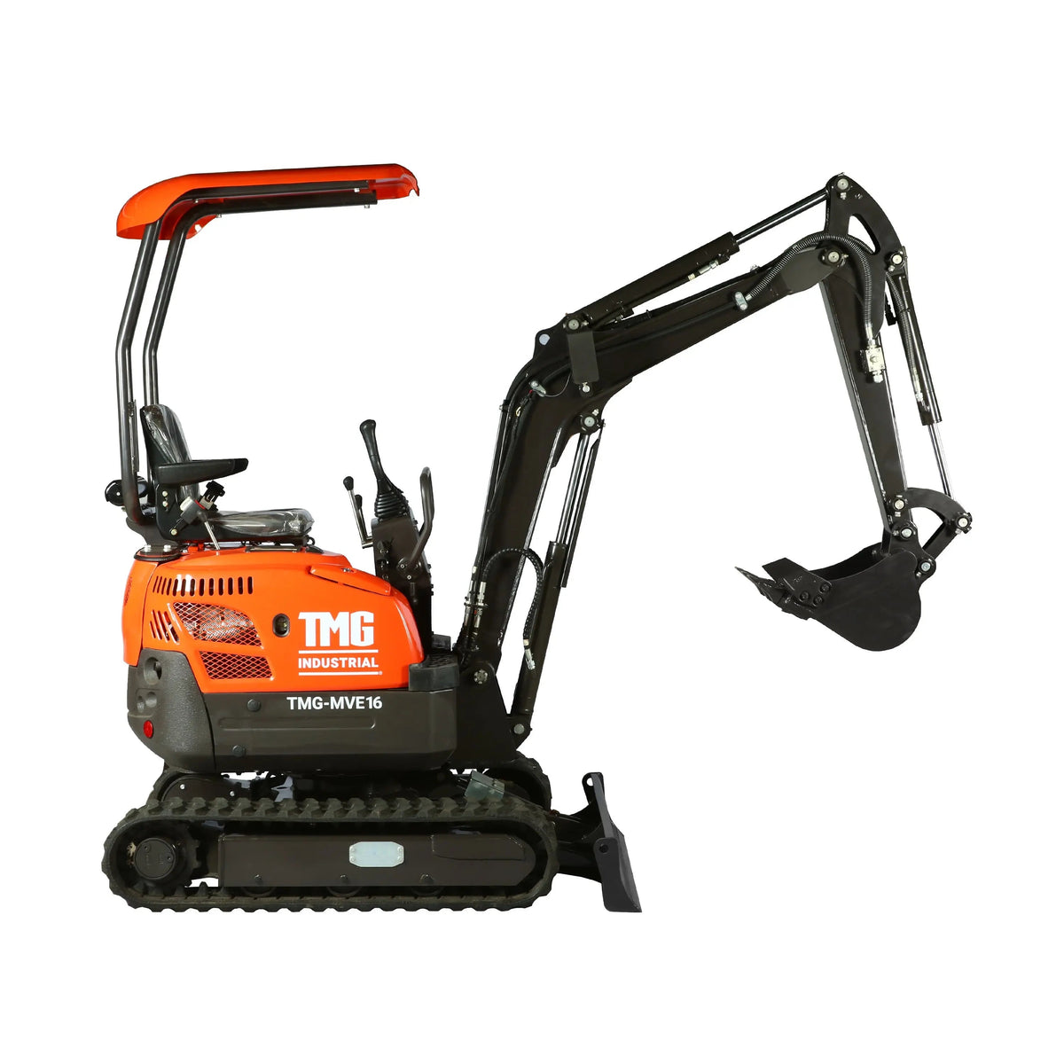 TMG Industrial TMG-MVE16 1600 kg Compact Mini Excavator 16 HP Kubota Diesel 218 cm Digging Depth