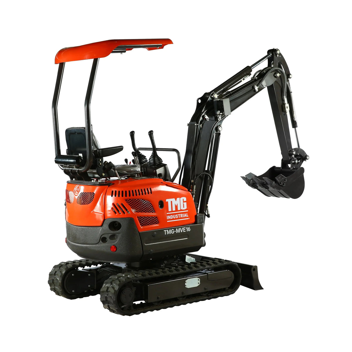 TMG Industrial TMG-MVE16 1600 kg Compact Mini Excavator 16 HP Kubota Diesel 218 cm Digging Depth