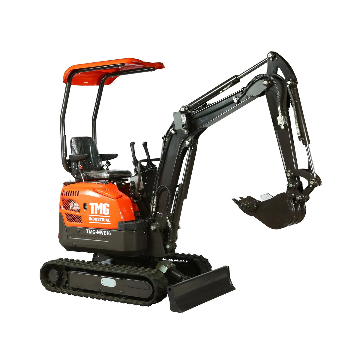 TMG Industrial TMG-MVE16 1600 kg Compact Mini Excavator 16 HP Kubota Diesel 218 cm Digging Depth