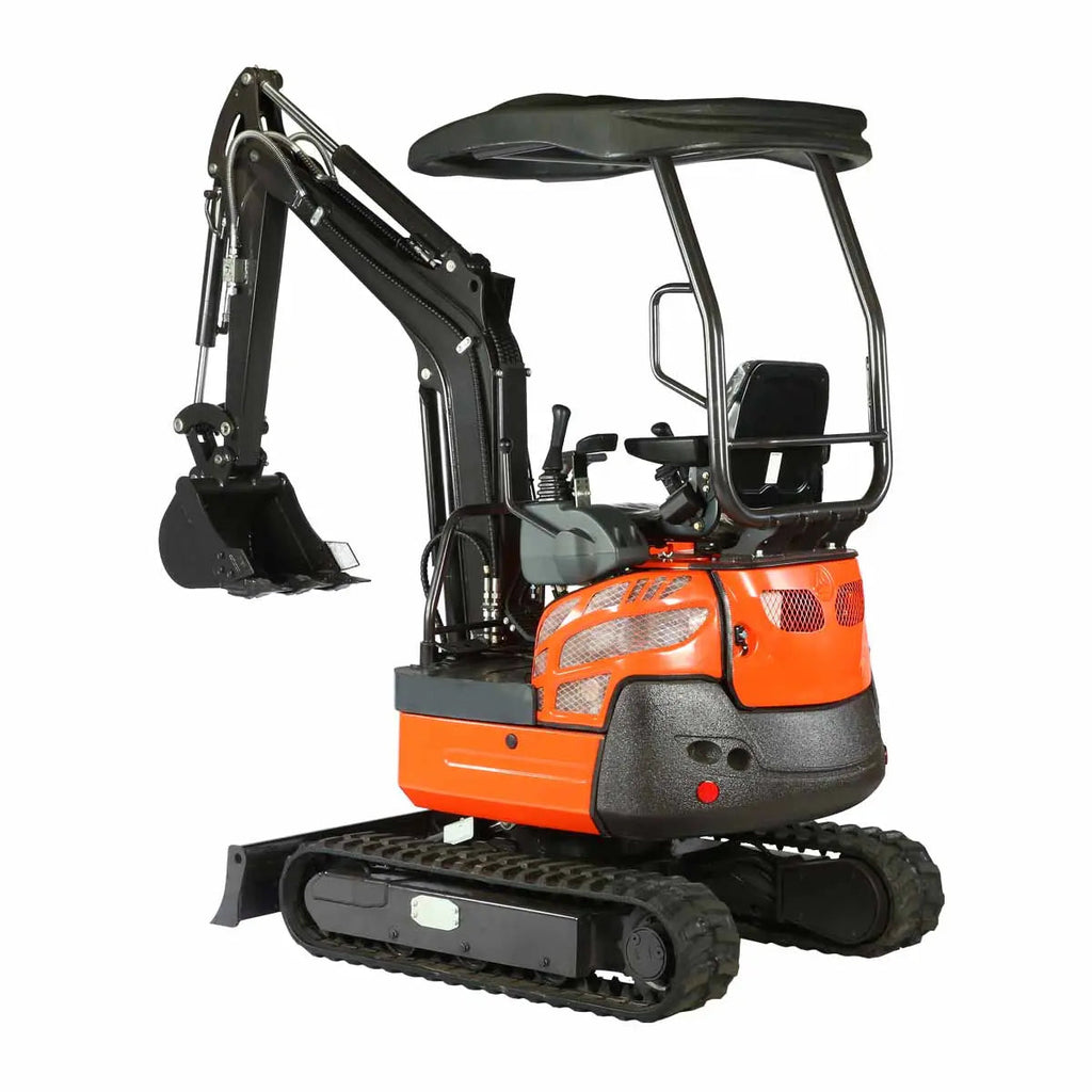 TMG Industrial TMG-MVE18 1800 kg Compact Mini Excavator 16 HP Kubota Diesel 218 cm Digging Depth