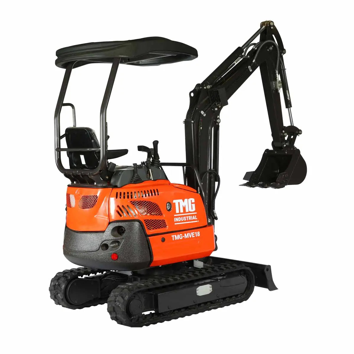 TMG Industrial TMG-MVE18 1800 kg Compact Mini Excavator 16 HP Kubota Diesel 218 cm Digging Depth