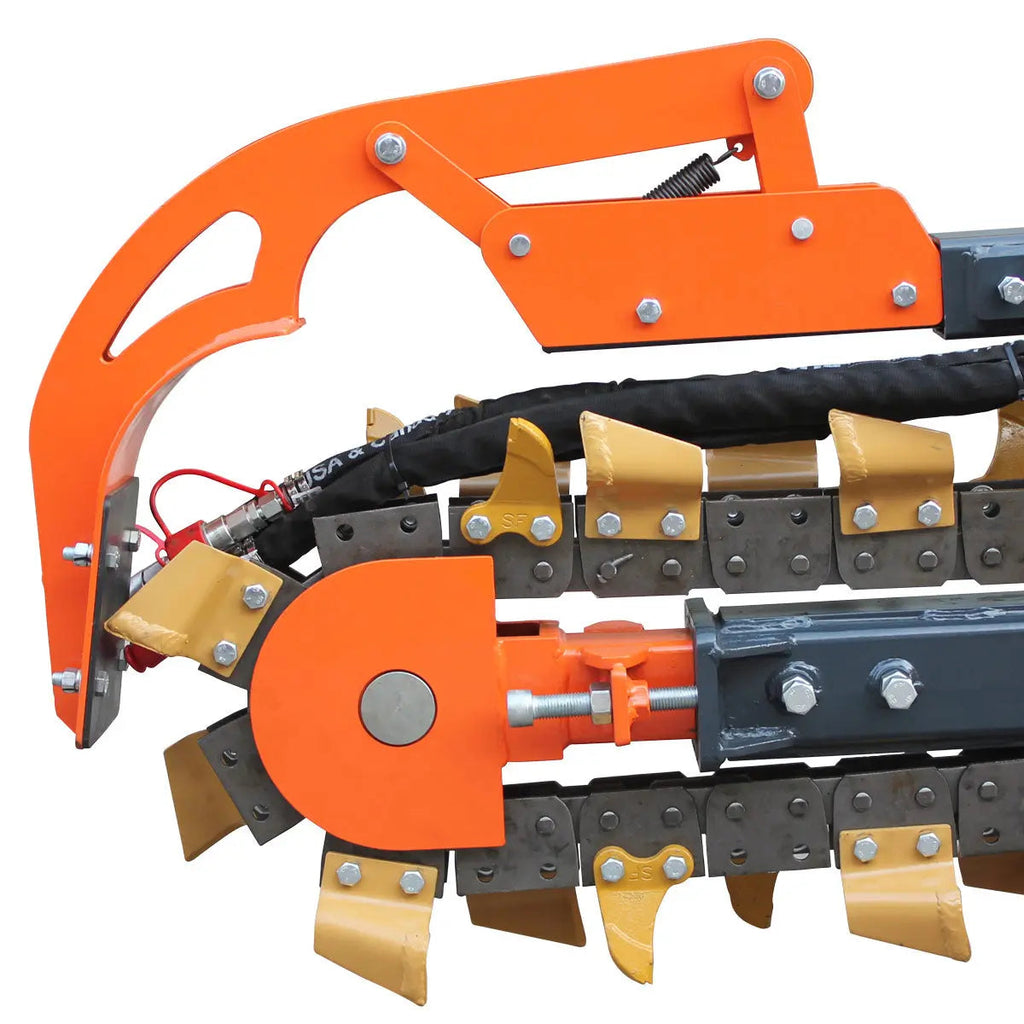 TMG Industrial TMG-SDT36S 91 cm Skid Steer Side Shift Trencher 15 cm Width Earth Tungsten Teeth