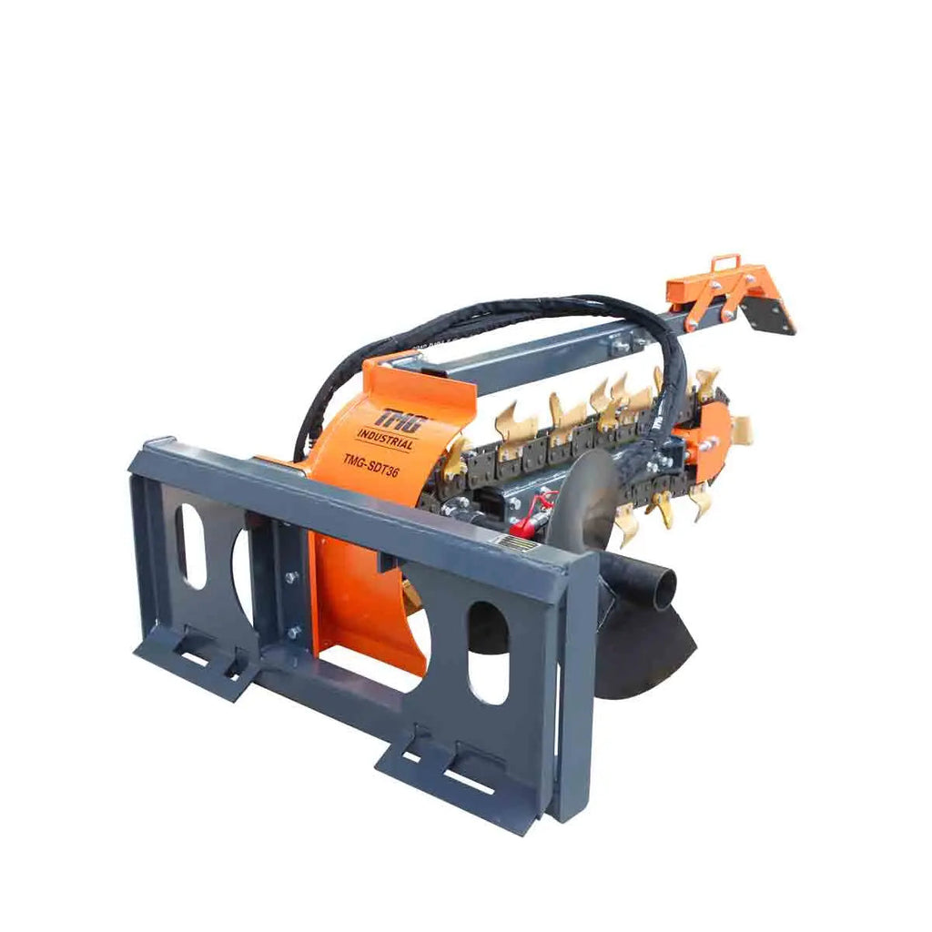 TMG Industrial TMG-SDT36 Skid Steer Trencher 15 cm Width Earth Tungsten Teeth