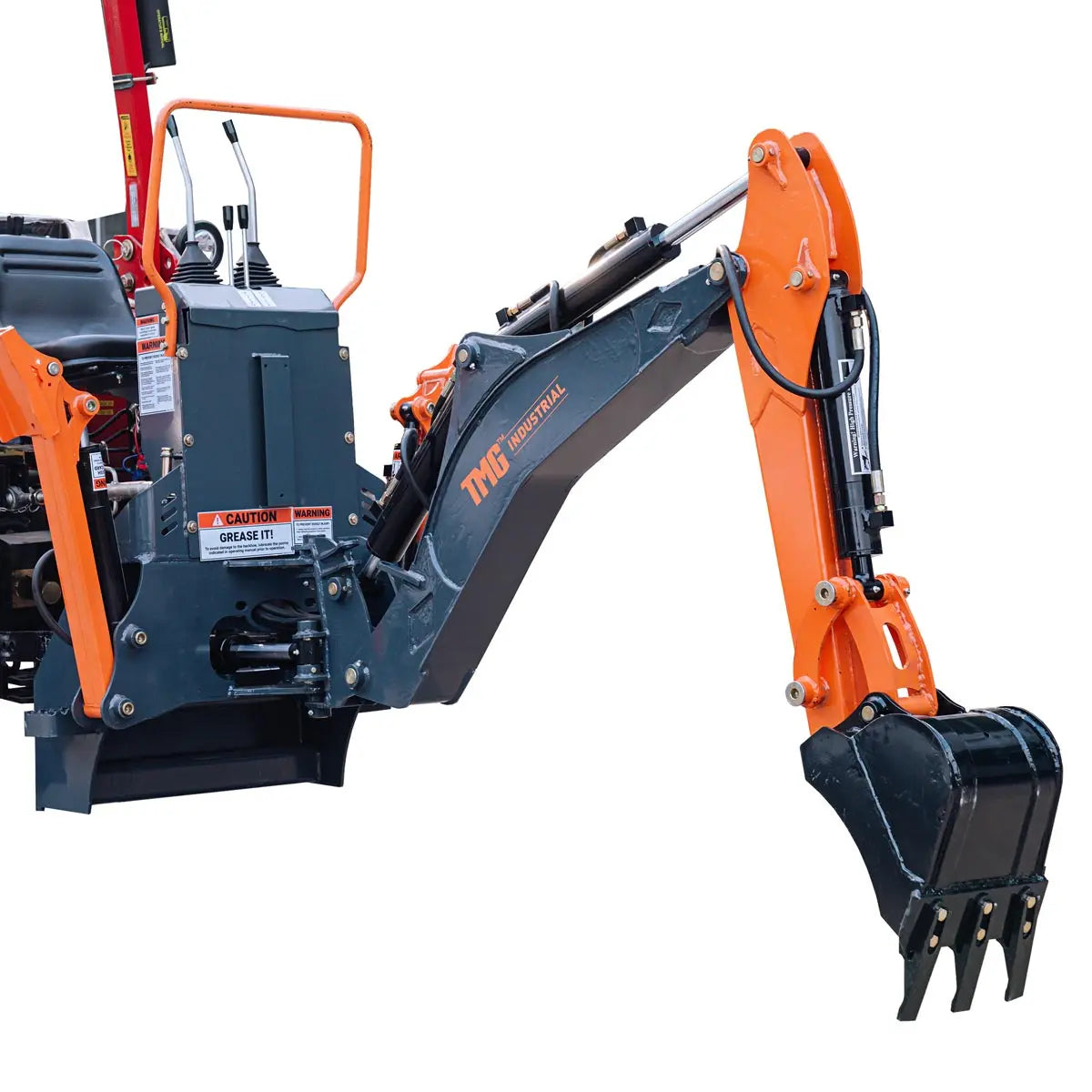 TMG Industrial TMG-TBH72 1.8 m 3-Point Hitch Swing Backhoe Attachment 30 cm Bucket 20-65 HP