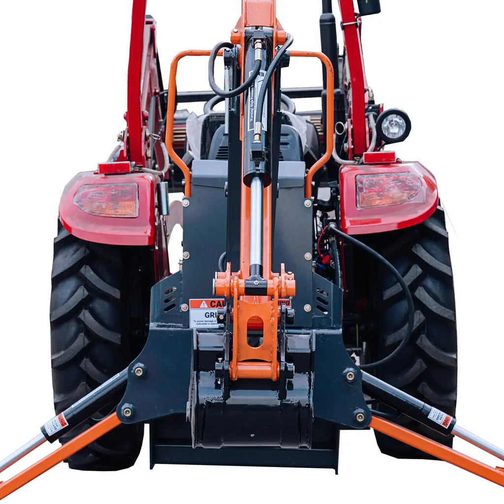 TMG Industrial TMG-TBH72 1.8 m 3-Point Hitch Swing Backhoe Attachment 30 cm Bucket 20-65 HP