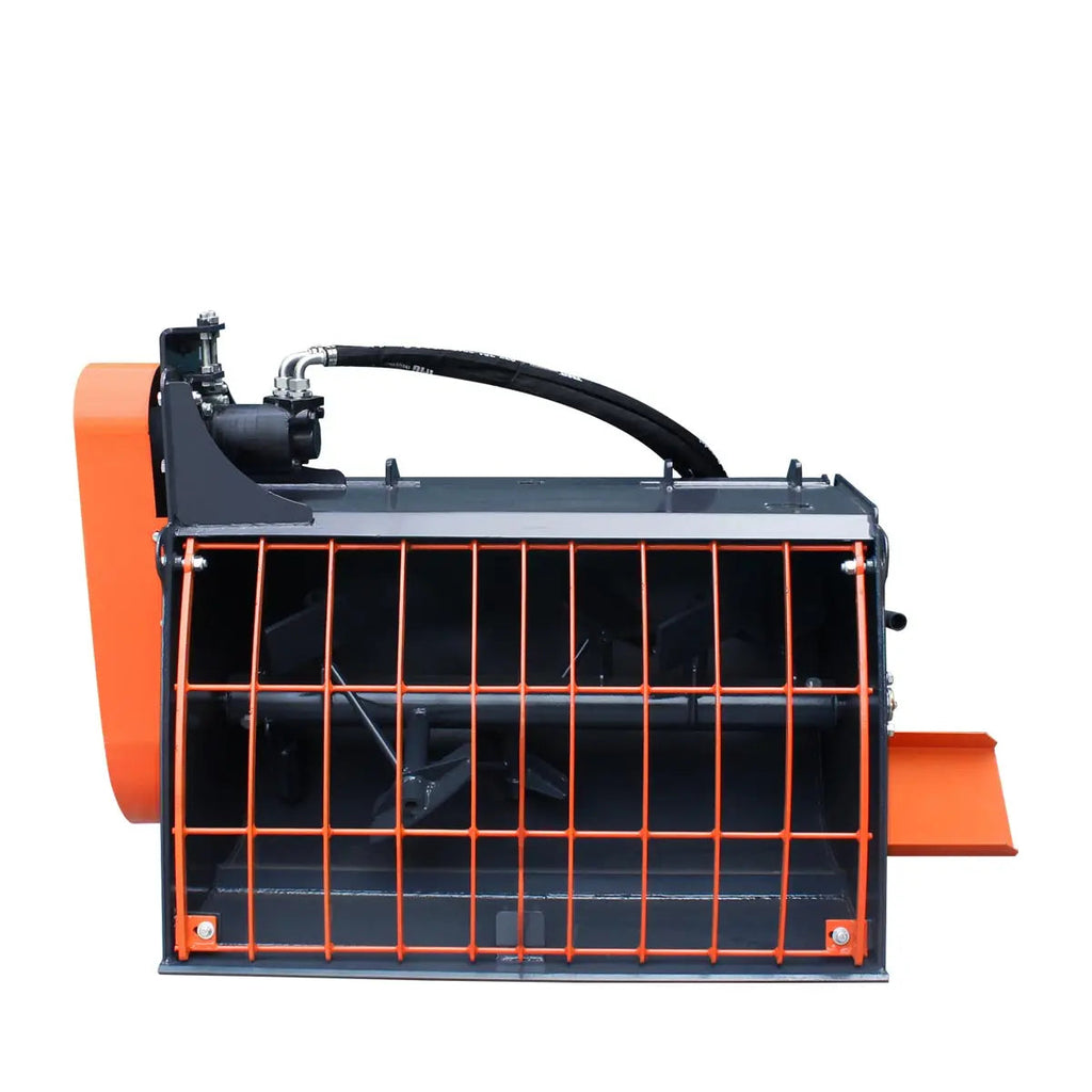 TMG Industrial TMG-SCM61 152 cm Skid Steer Concrete Mixer Attachment 453 L Capacity Side Chute