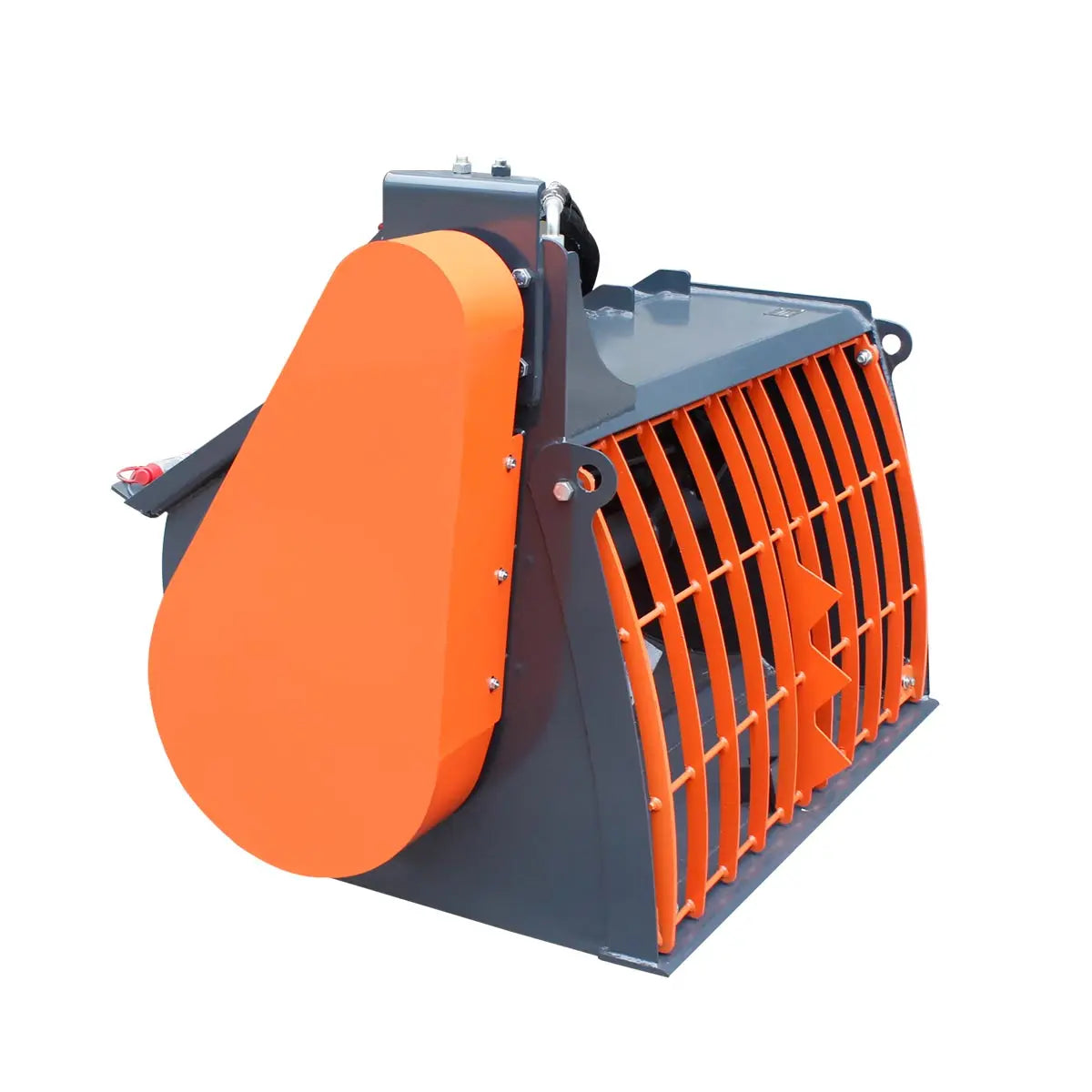 TMG Industrial TMG-SCM61 152 cm Skid Steer Concrete Mixer Attachment 453 L Capacity Side Chute
