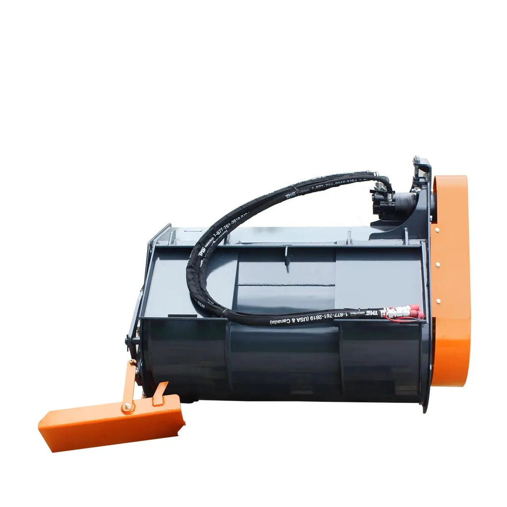TMG Industrial TMG-SCM61 152 cm Skid Steer Concrete Mixer Attachment 453 L Capacity Side Chute