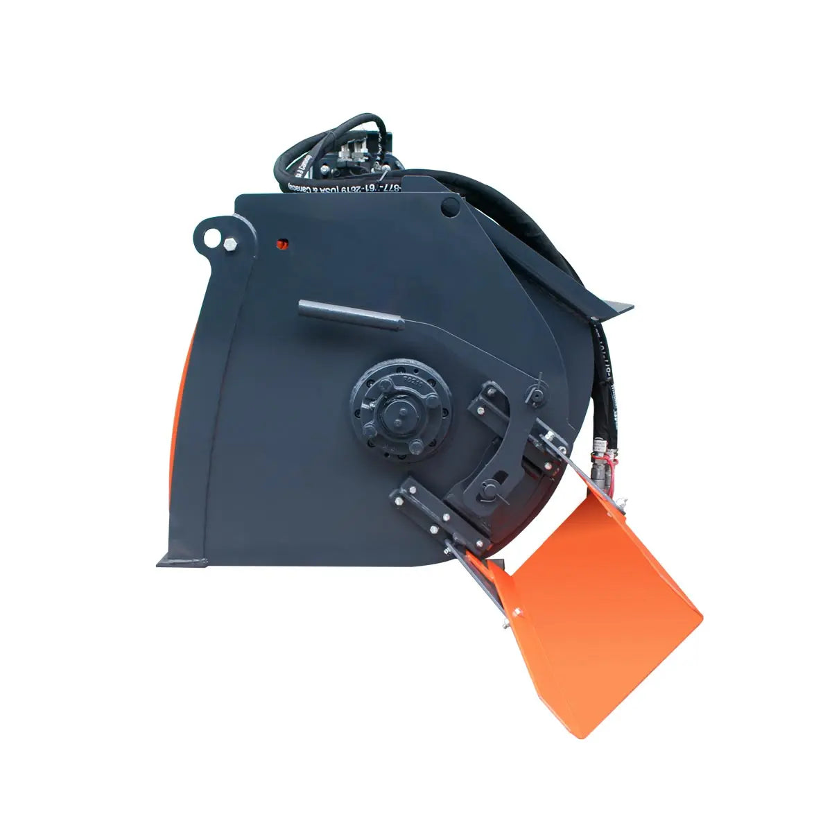 TMG Industrial TMG-SCM61 152 cm Skid Steer Concrete Mixer Attachment 453 L Capacity Side Chute