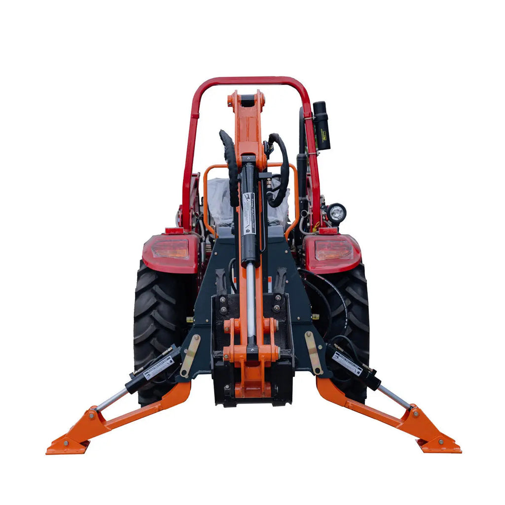 TMG Industrial TMG-TBH84 2.1 m 3-Point Hitch Swing Backhoe Attachment 30 cm Bucket 40-100 HP Tractor