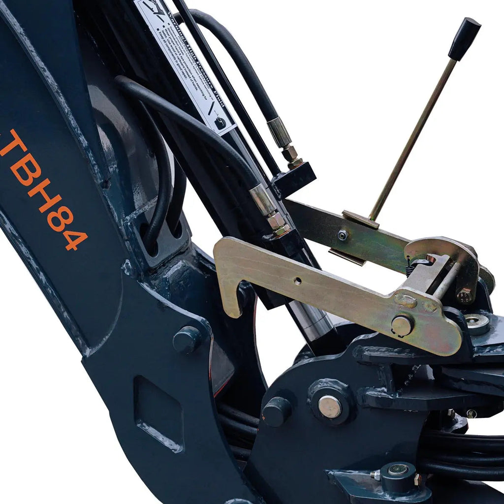 TMG Industrial TMG-TBH84 2.1 m 3-Point Hitch Swing Backhoe Attachment 30 cm Bucket 40-100 HP Tractor