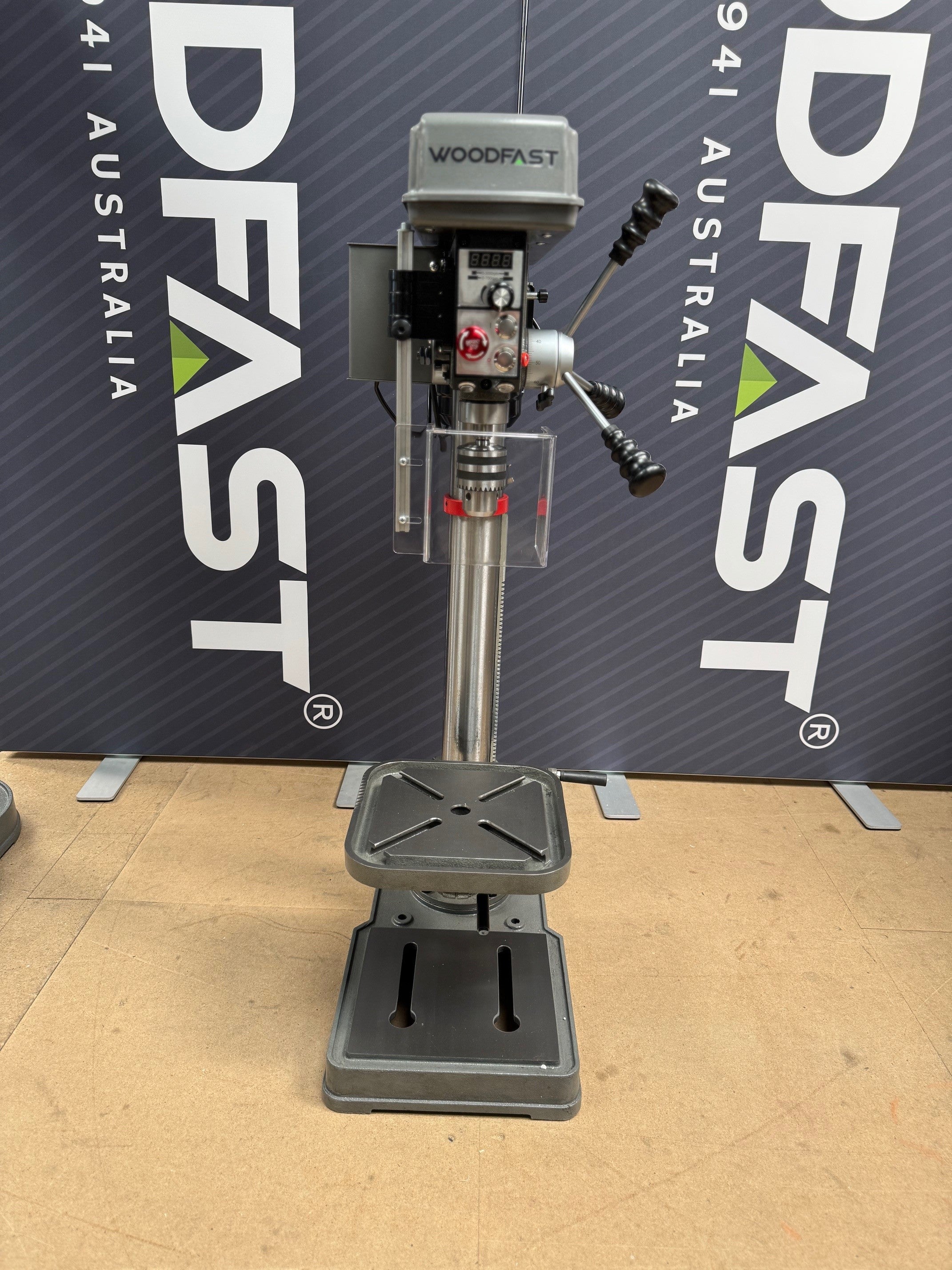 Woodfast DP43016F-VS 430mm Floor Drill Press Electronic Variable Speed 16mm Key Chuck 240V