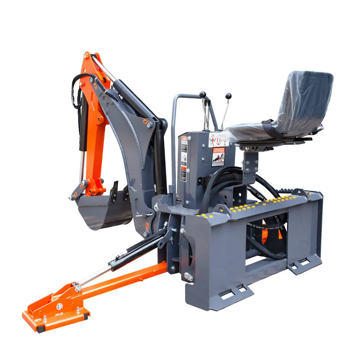 TMG Industrial TMG-SBH55 2.4 m Skid Steer Swing Backhoe Attachment 30-60 HP 30.5 cm Bucket