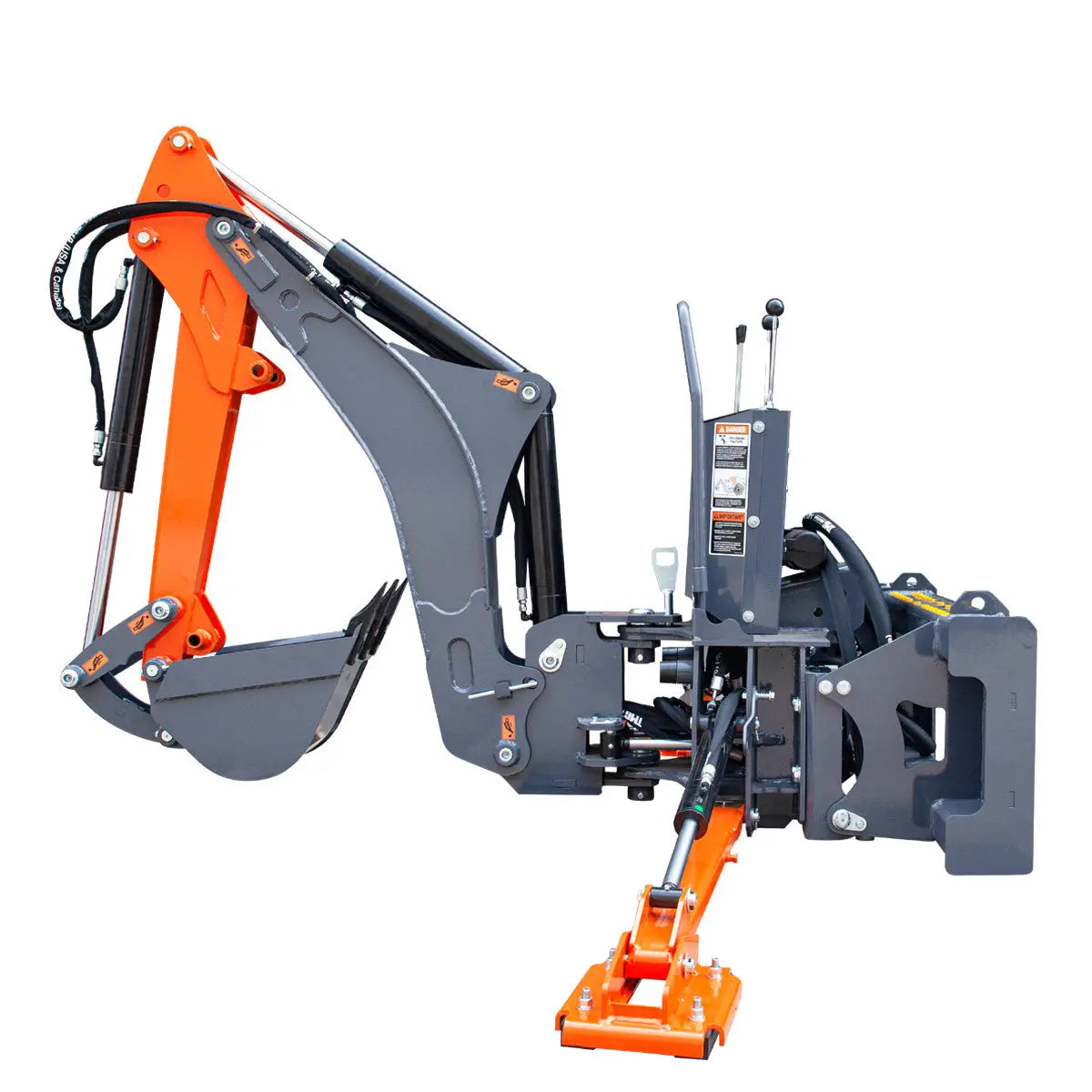 TMG Industrial TMG-SBH55 2.4 m Skid Steer Swing Backhoe Attachment 30-60 HP 30.5 cm Bucket