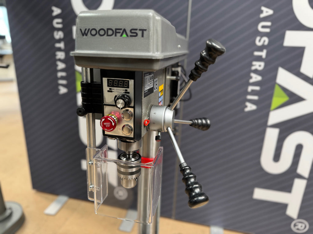 Woodfast DP43016F-VS 430mm Floor Drill Press Electronic Variable Speed 16mm Key Chuck 240V