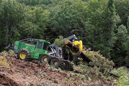 John Deere 768L-III Bogie Skidder 281 hp 52,245 lb Operating Weight
