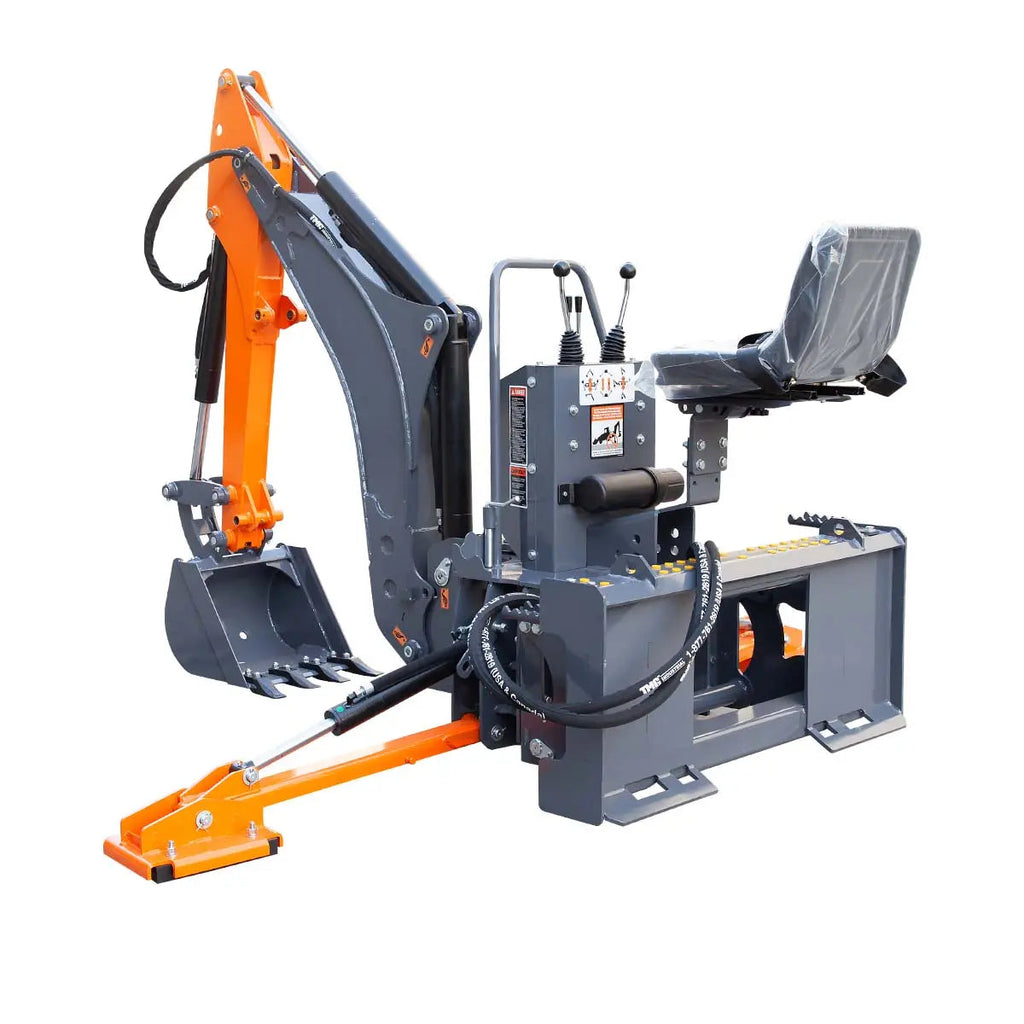 TMG Industrial TMG-SBH60 2.7 m Skid Steer Swing Backhoe Attachment 180° Boom Swing 38 cm Bucket