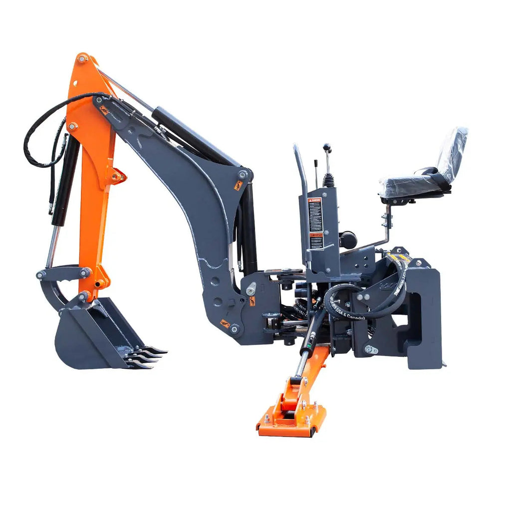TMG Industrial TMG-SBH60 2.7 m Skid Steer Swing Backhoe Attachment 180° Boom Swing 38 cm Bucket