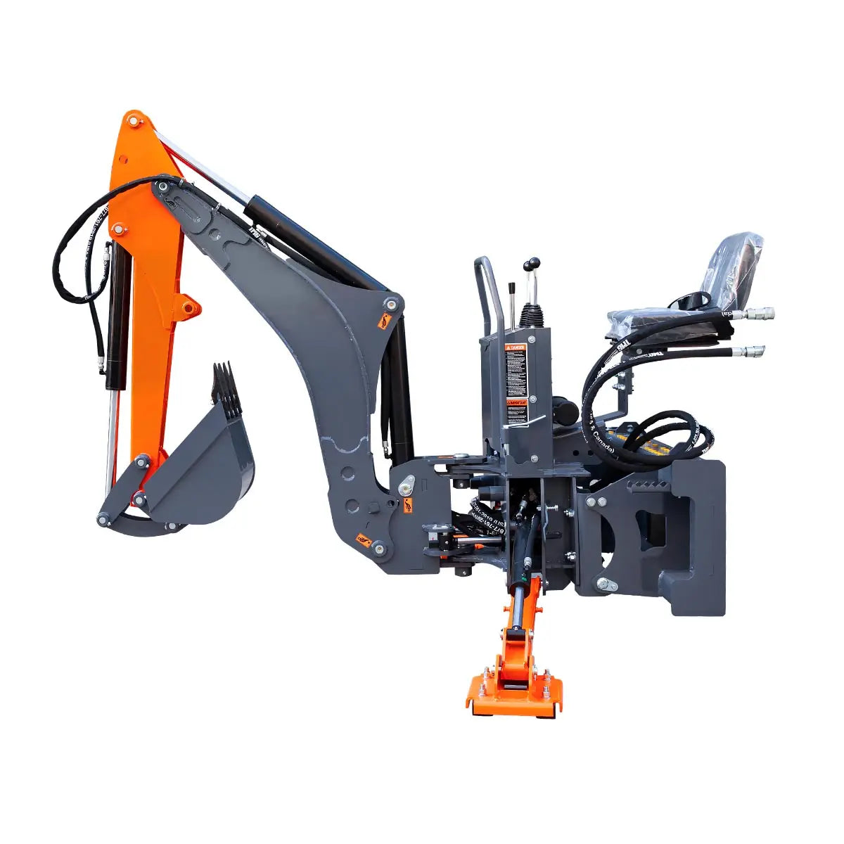 TMG Industrial TMG-SBH60 2.7 m Skid Steer Swing Backhoe Attachment 180° Boom Swing 38 cm Bucket