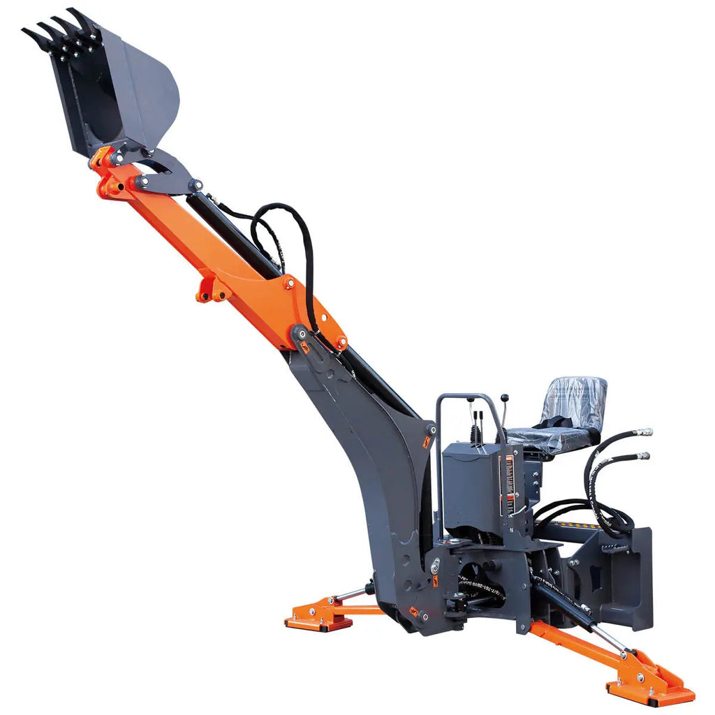 TMG Industrial TMG-SBH60 2.7 m Skid Steer Swing Backhoe Attachment 180° Boom Swing 38 cm Bucket