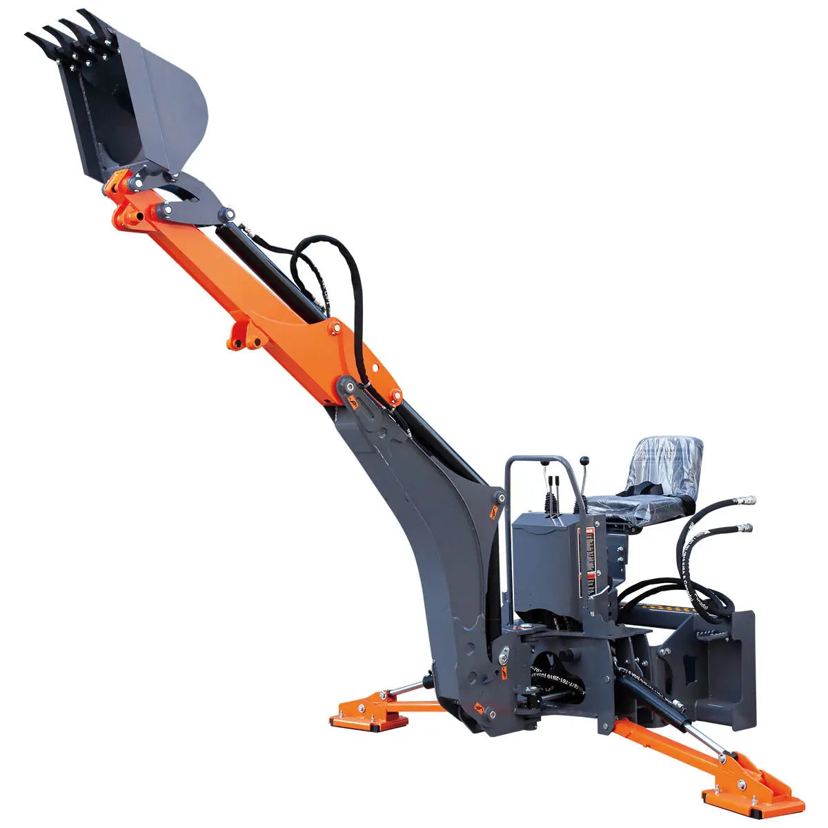 TMG Industrial TMG-SBH60 2.7 m Skid Steer Swing Backhoe Attachment 180° Boom Swing 38 cm Bucket