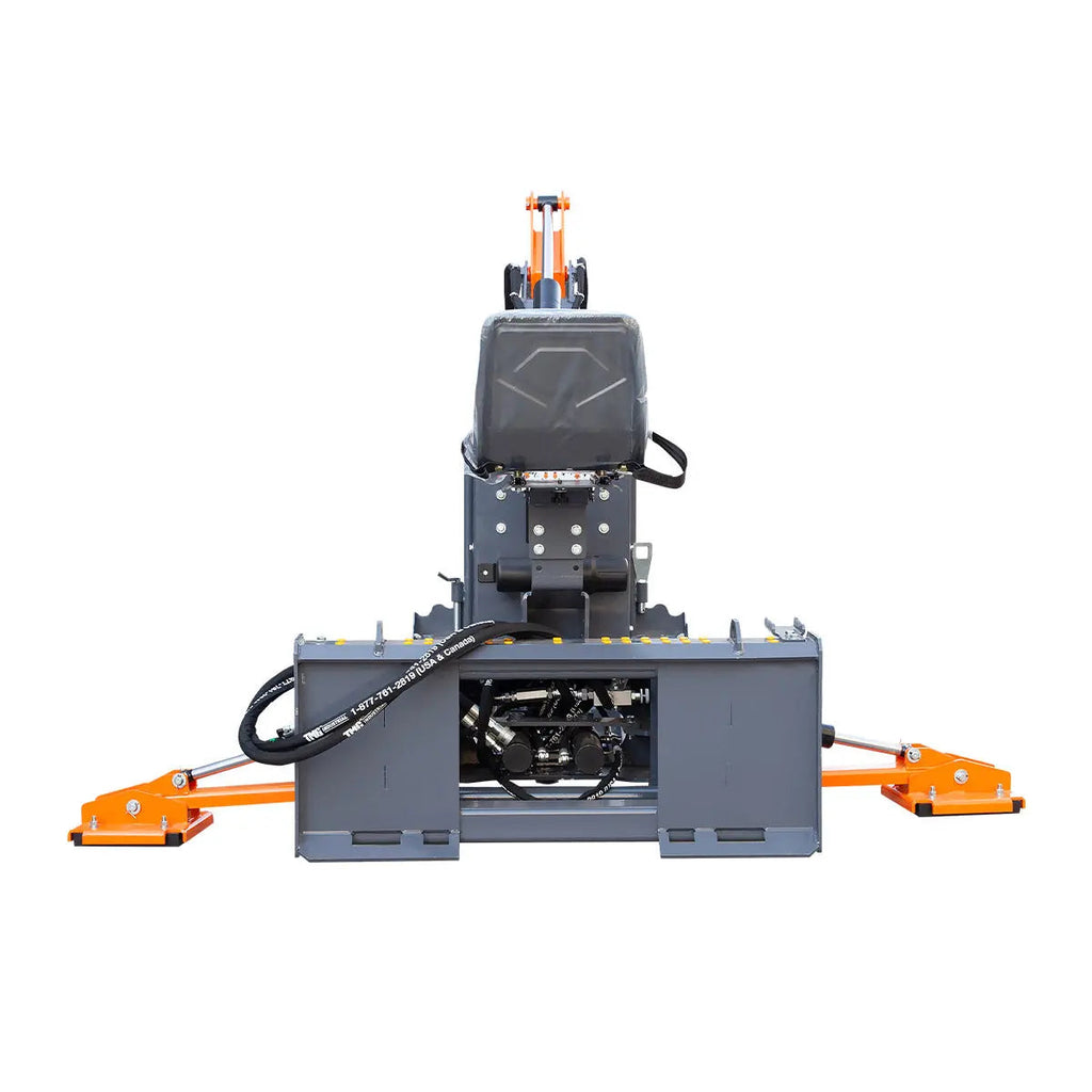 TMG Industrial TMG-SBH60 2.7 m Skid Steer Swing Backhoe Attachment 180° Boom Swing 38 cm Bucket