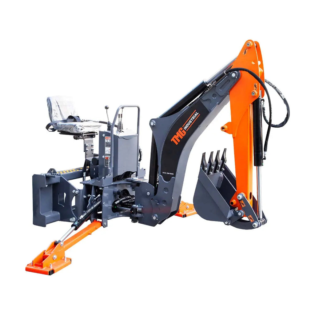 TMG Industrial TMG-SBH60 2.7 m Skid Steer Swing Backhoe Attachment 180° Boom Swing 38 cm Bucket