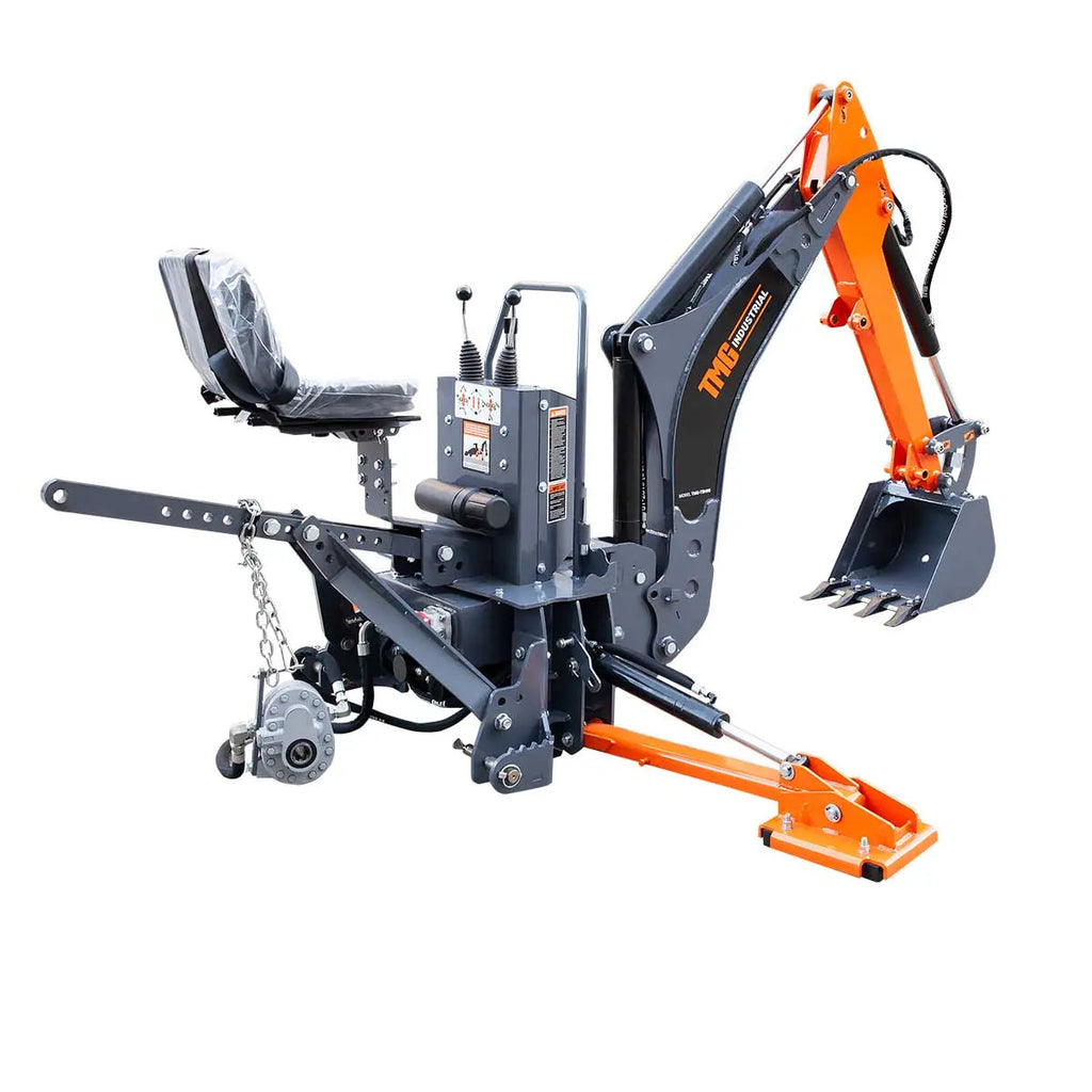 TMG Industrial TMG-TBH90 2.7 m Tractor Swing Backhoe Attachment 180° Boom 38 cm Bucket