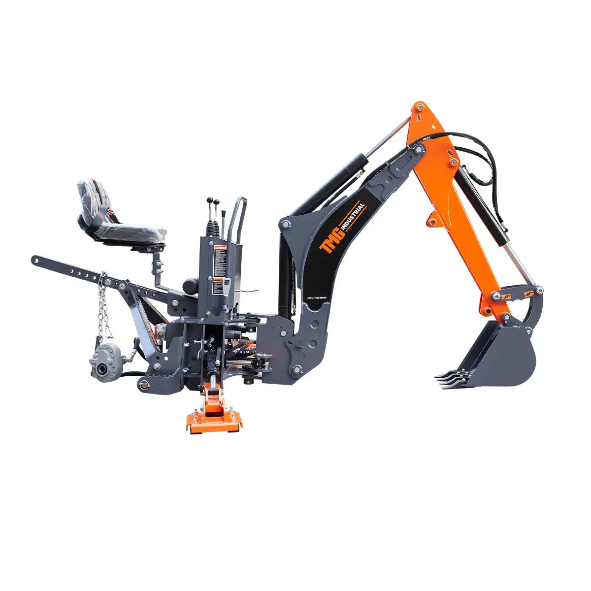 TMG Industrial TMG-TBH90 2.7 m Tractor Swing Backhoe Attachment 180° Boom 38 cm Bucket