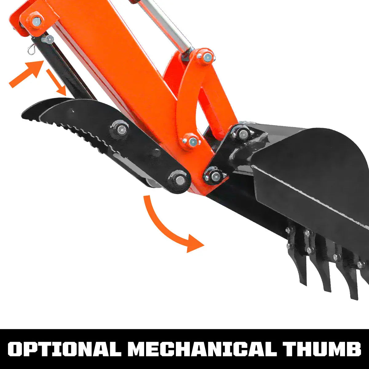 TMG Industrial TMG-TBH90 2.7 m Tractor Swing Backhoe Attachment 180° Boom 38 cm Bucket
