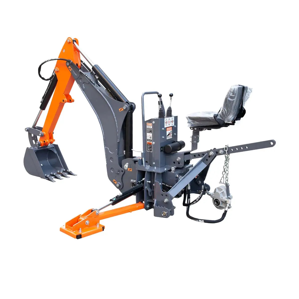 TMG Industrial TMG-TBH90 2.7 m Tractor Swing Backhoe Attachment 180° Boom 38 cm Bucket