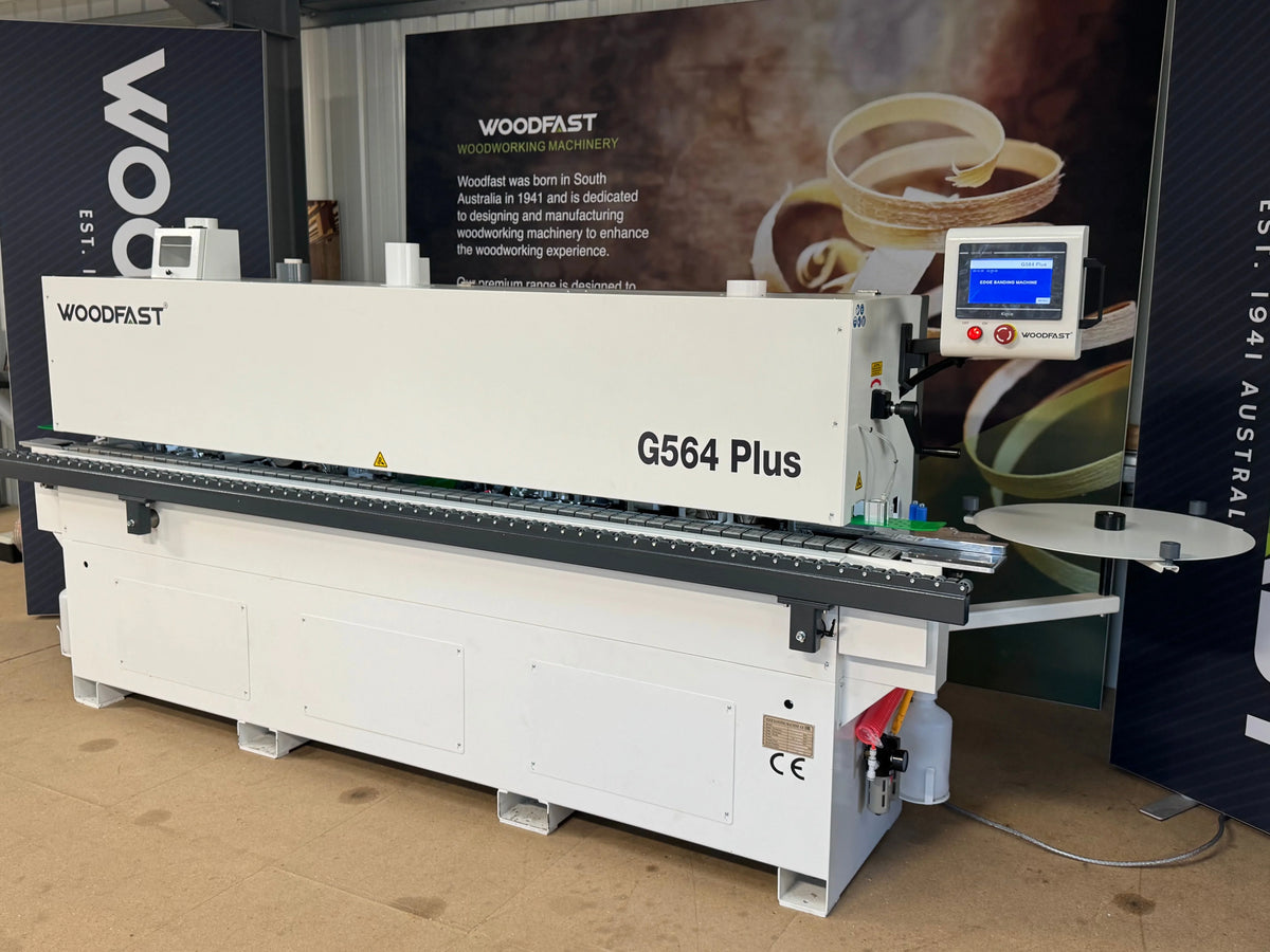 Woodfast EB564 PLUS Edgebander Pre-Milling Corner Rounding Spraying