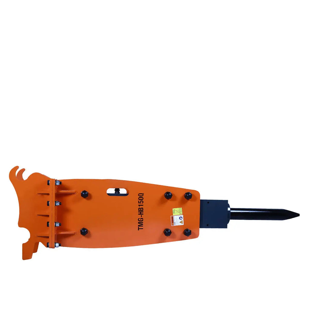TMG Industrial TMG-HB150Q 10-15 Ton Excavator Hydraulic Breaker 100mm Moil Point Quick Change