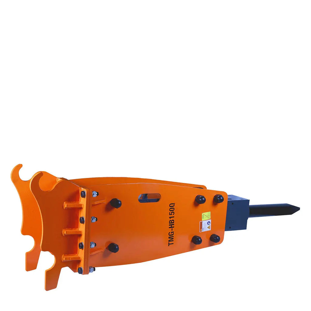 TMG Industrial TMG-HB150Q 10-15 Ton Excavator Hydraulic Breaker 100mm Moil Point Quick Change