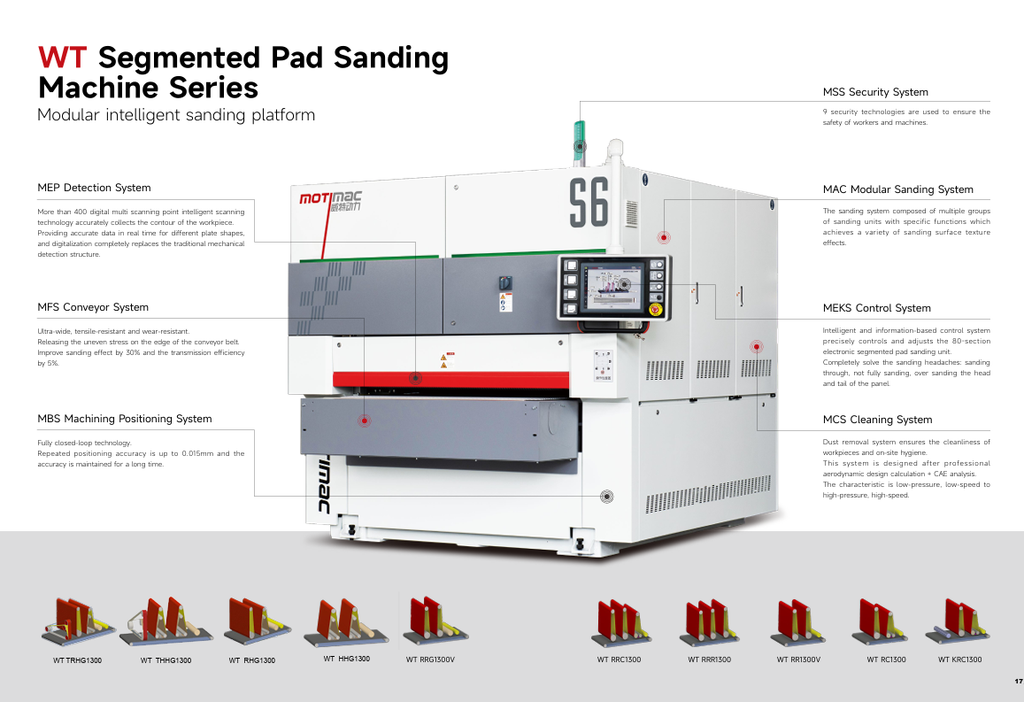 Motimac WT Wide Belt Sander Calibration Finishing Veneer Paint