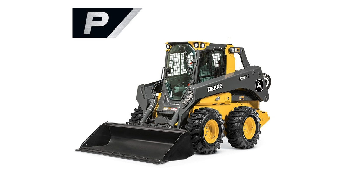 John Deere 334 P-Tier Skid Steer 118 hp 10,264 lb Operating Weight