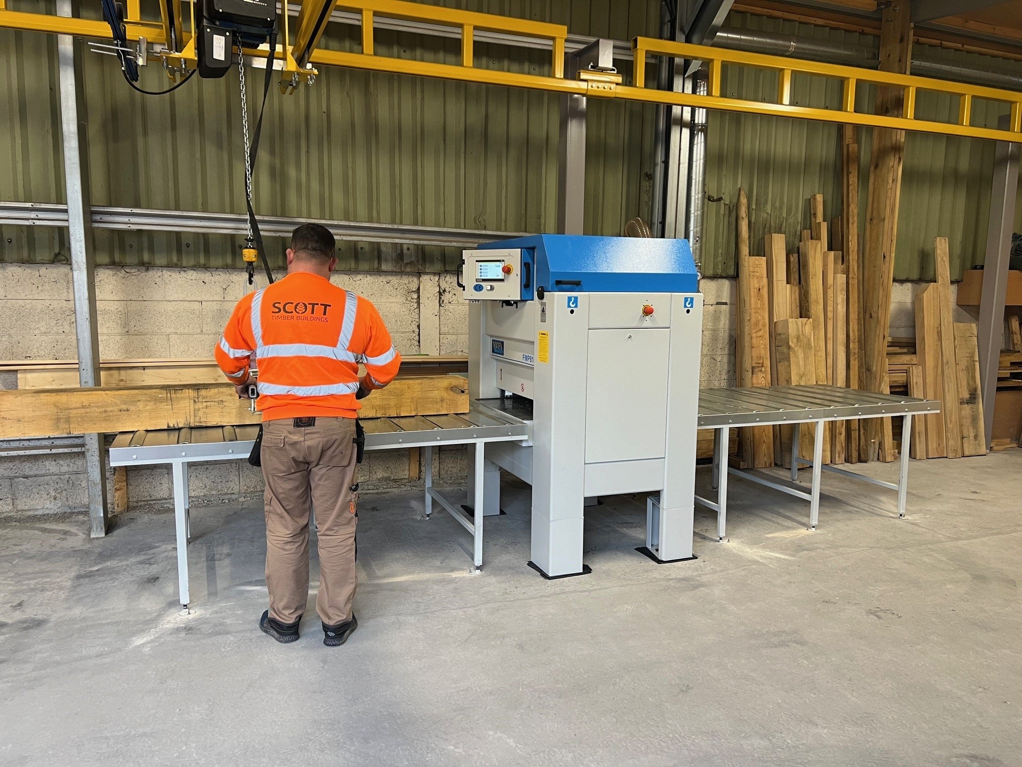 Veba 1030mm & 800mm Constant Pass-line Thickness Planer for Plastic and Large Section Timber